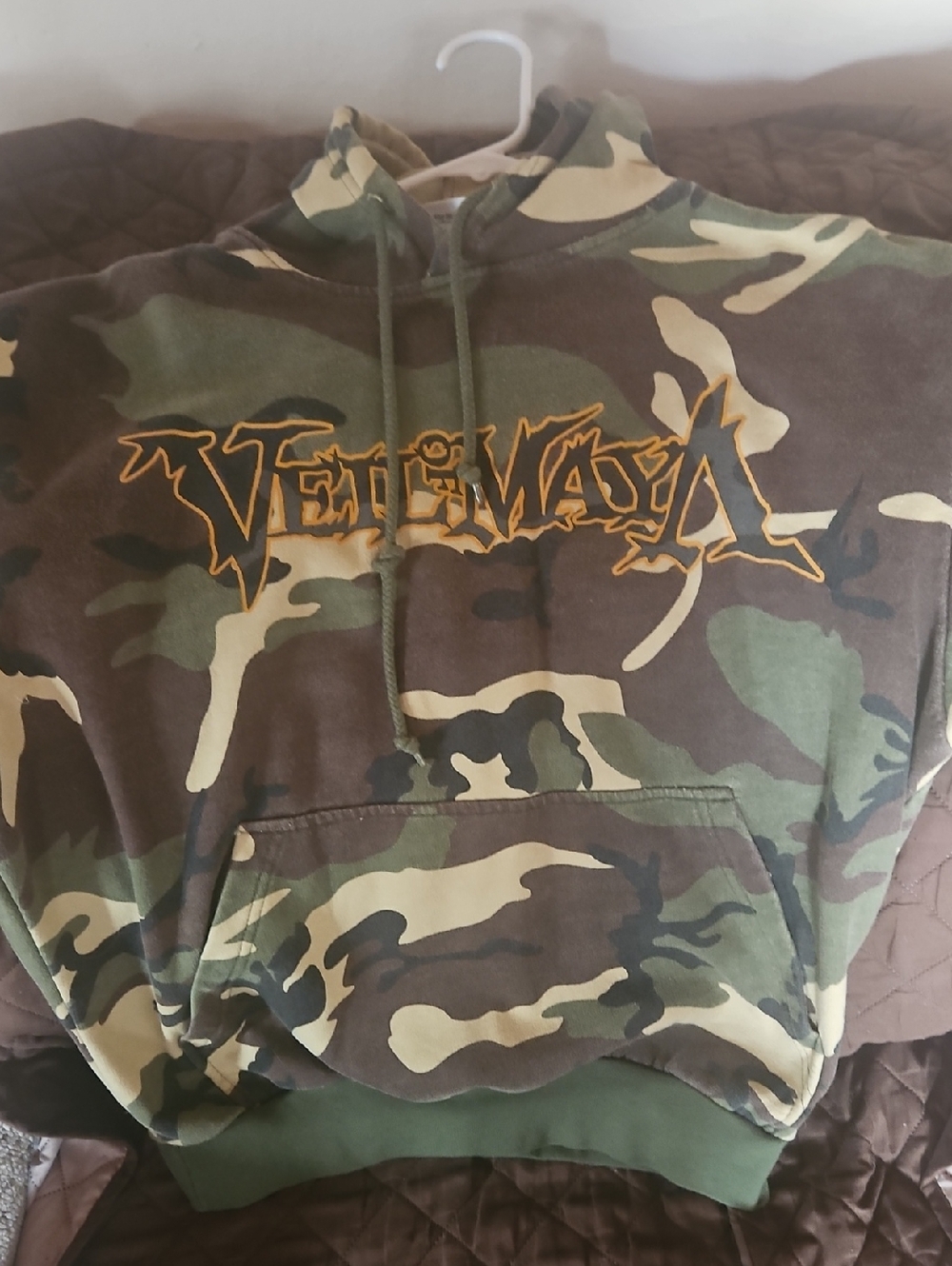 Veil Of Maya Camouflage Hoodie with Yellow Logo